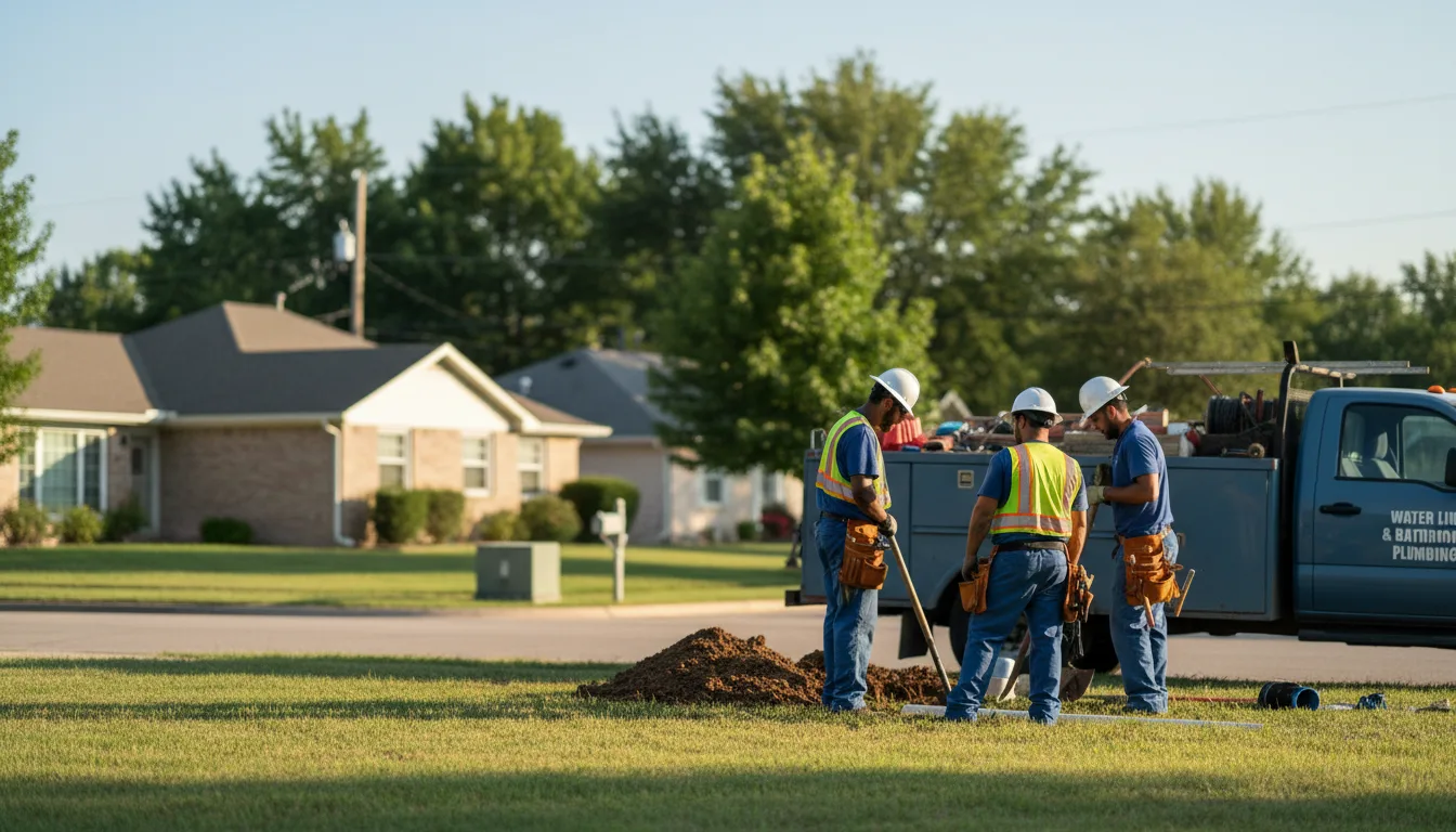 Residential water line and bathroom plumbing service in Hibernia, NJ